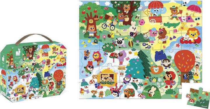 Actual product image Janod Puzzle Jahreszeiten (36 pieces)