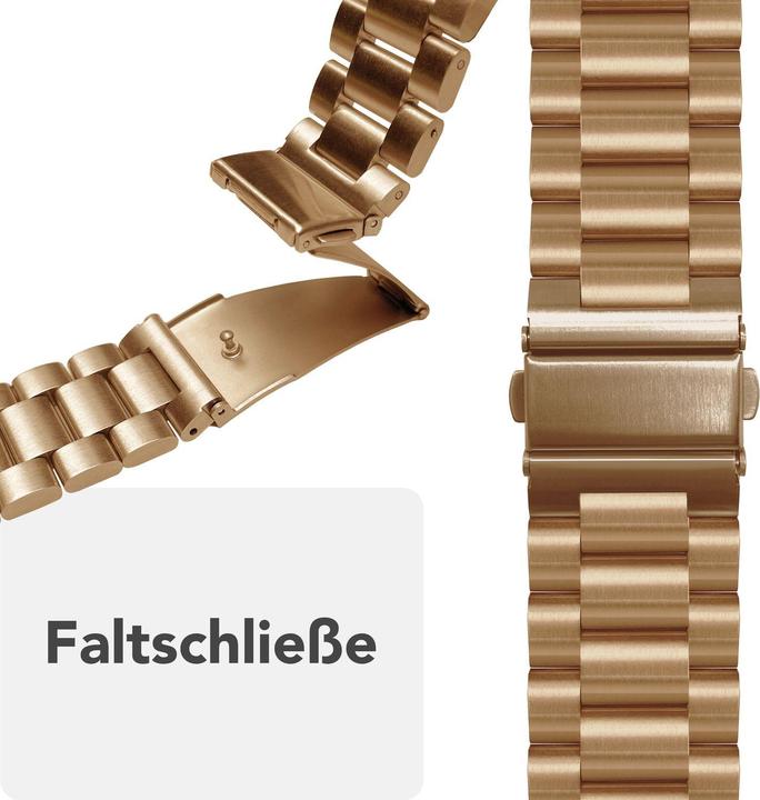Produktbild Nalia Mova Edelstahl-Armband für Apple Watch, Metallarmband gebürstet - Stabil, Rostfrei & Matt (Edelstahl)