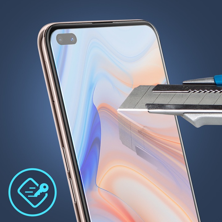 Produktbild Avizar Kristallklare Folie, Glas-Displayschutz (1 Stück, Oppo Reno 4 Z 5G)