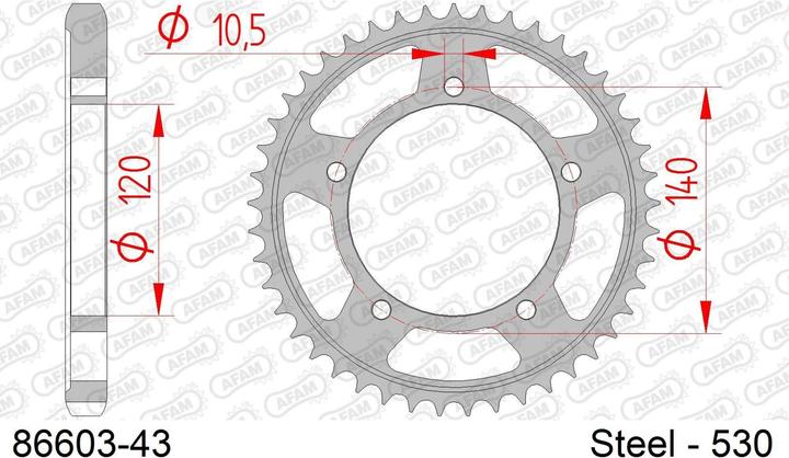 Image du produit Afam 530 43 dents (43)