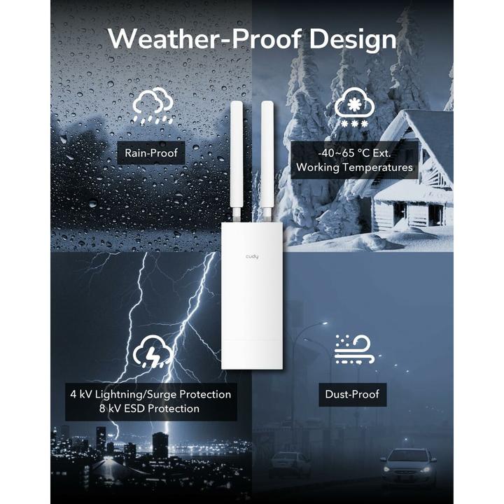 Immagine prodotto Cudy Access Point AP1300 Outdoor AP Gigabit AC1200 Outdoor (867 Mbit/s)