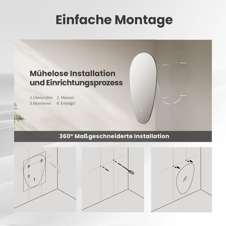 Actual product image Emke Bathroom mirror (80 x 60 cm)