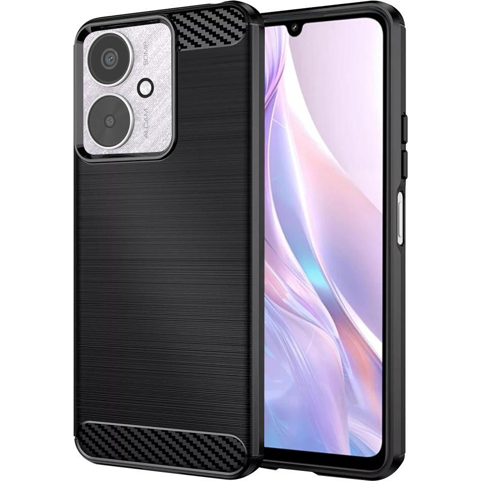 Techsuit - Carbon Silicone - Xiaomi Redmi 13C 4G / 13C 5G / C65 - Black (Xiaomi Poco C65, Xiaomi Redmi Note 13 4G, Xiaomi Redmi 13C 5G), Cover smartph