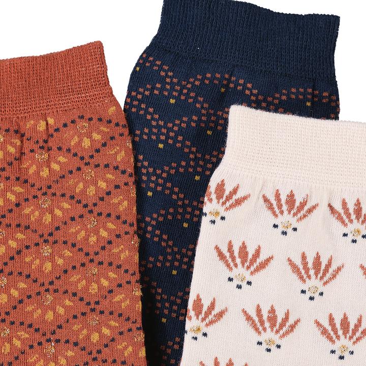 Produktbild La Redoute Collections 3er-Pack Socken mit Art-Déco-Muster (3er Pack, 38, 41)