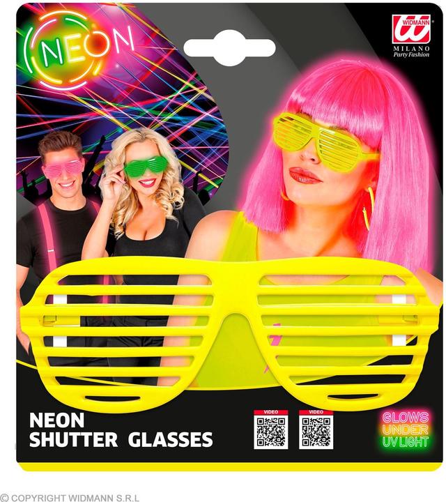 Produktbild Widmann 80er Jahre - Atzenbrille Neon