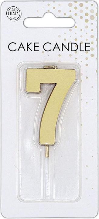 Produktbild Globos Europe Kuchenkerze 4,5 cm, Metallic-Gold Nr. 7