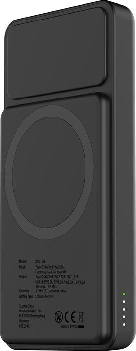 Actual product image Xlayer Wireless powerbank 10,000mAh 15W black with solar panel (10000 mAh, 15 W, 37 Wh)