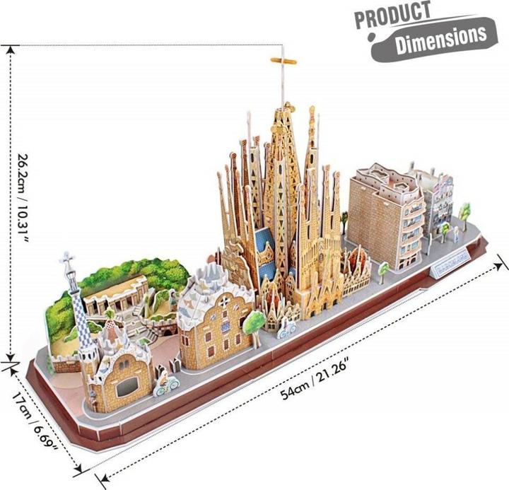 Produktbild Cubicfun CUBIC FUN Barcelona (186 Teile)