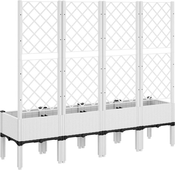 Image du produit vidaXL Bac à plantes avec treillis PP