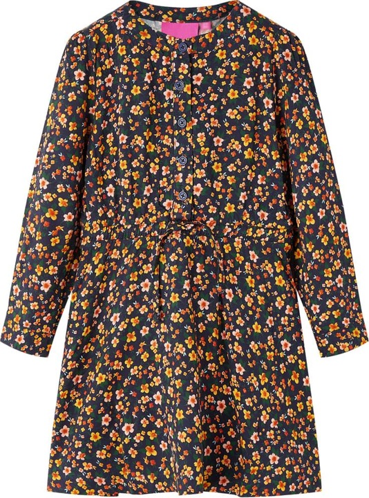 Immagine prodotto VidaXL Abito da bambino con maniche lunghe blu navy 128,Materiale: 100 (128)