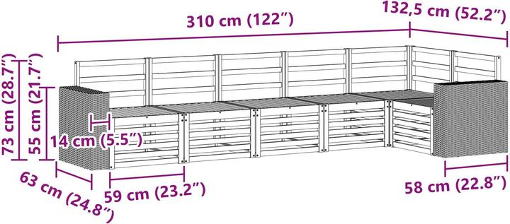 Produktbild vidaXL Outdoor-Sofa