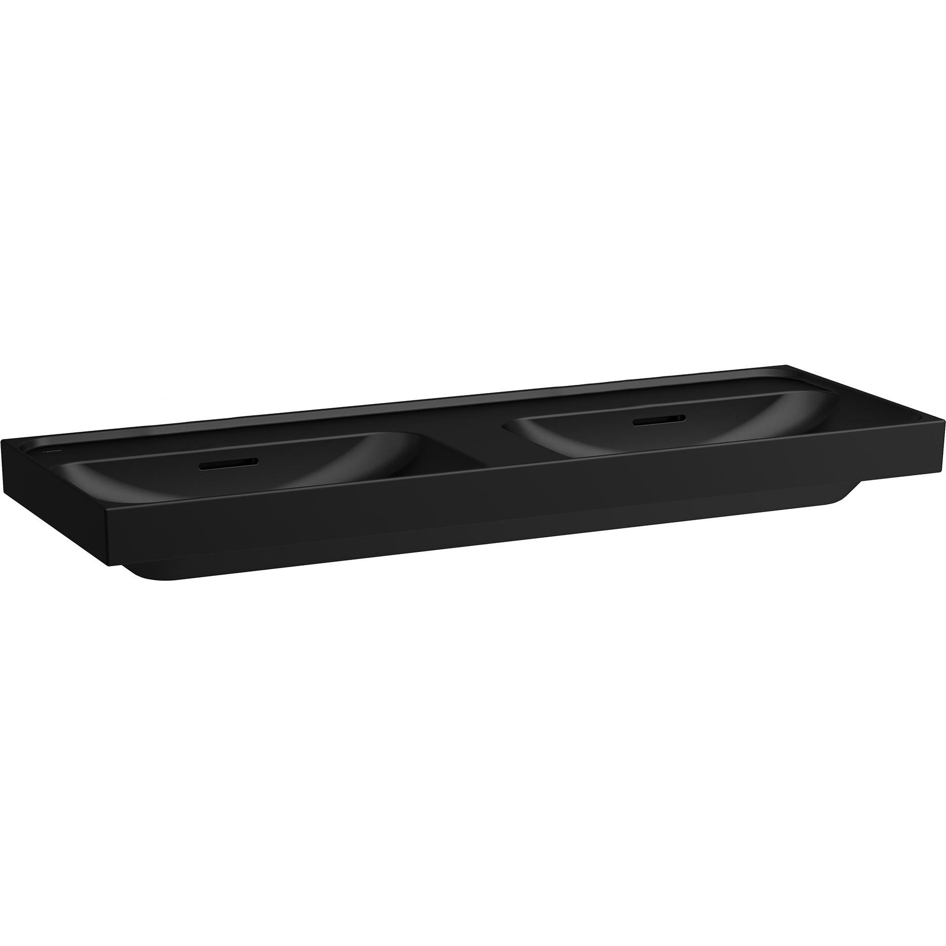Laufen, Waschbecken, Meda Doppelwaschtisch, unterbaufähig, 1300x460mm, ohne Hahnloch, mit Überlauf (1400 mm, 240 mm)