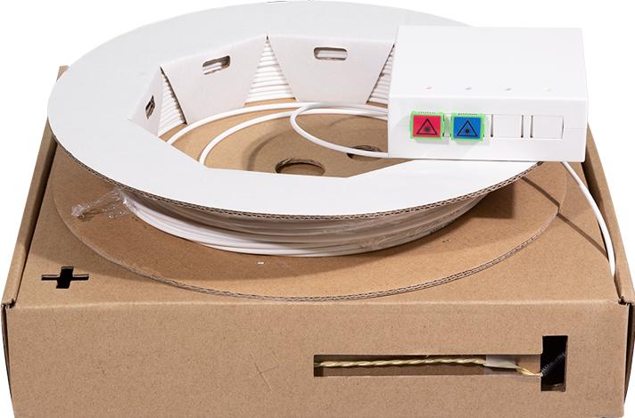 Actual product image LogiLink FTTH splice box, 2x SC/APC, 30 m laying cable, white (Splice box)