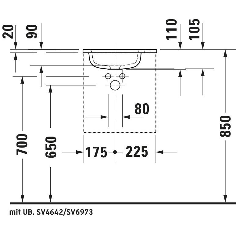 Thumbnail - Duravit, Waschbecken, Sivida Möbelhandwaschbecken, 1 Hahnloch rechts, ohne Überlauf, 410x330mm, Weiss Seidenmatt (410 mm...