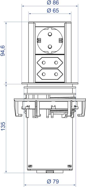 Produktbild Bachmann Elevator (3x, CEE 7/16, CEE 7/3, 2 m)