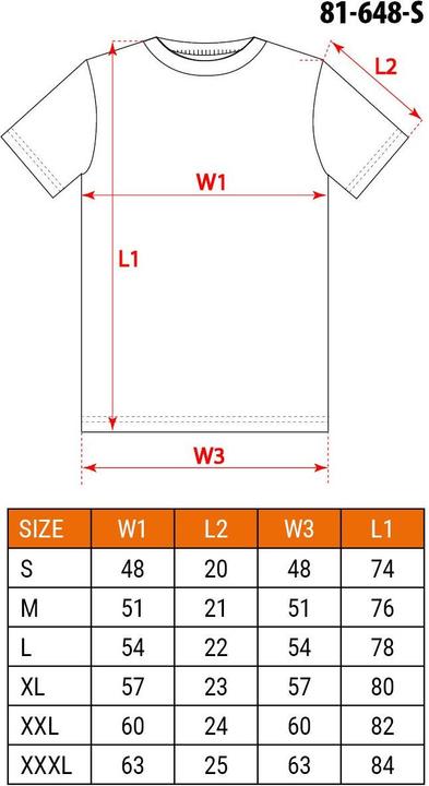 Nährwerte und Zutaten Neo Rotes T-Shirt, Grösse S (S)
