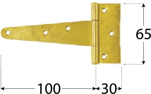 Actual product image No Name GATE HINGE 8181 100X65X2.0MM ZINC
