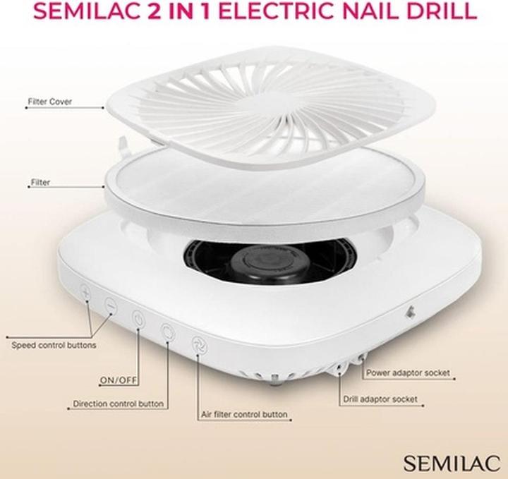 Produktbild Semilac Elektrische Nagelfeile No Dust 2in1