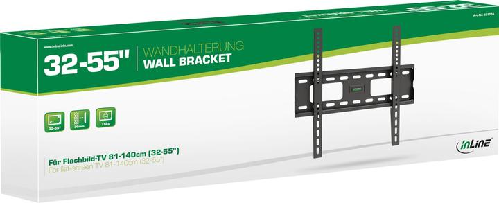Produktbild InLine Befestigungskit (Wandbefestigung) für flat panel - Bildschirmgrösse: 58-107 cm (2 (Wand, 42", 75 kg)