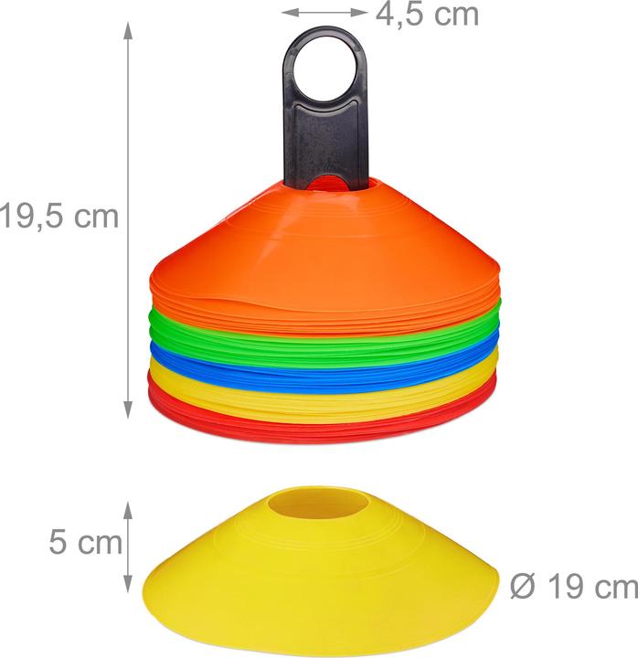 Actual product image Relaxdays 50x marker cones