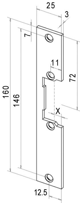 Actual product image effeff Flat striking plates for door openers (Striking plate)