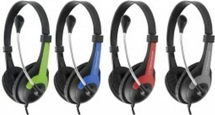 Produktbild Esperanza EH158K Kopfhörer & Headset Kopfband Schwarz Grau (Kabelgebunden)