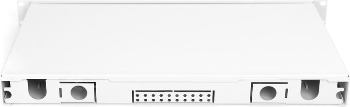 Productafbeelding Digitus Pull-out glasvezel splitterbox 1U Voorzien van 6x LC duplex incl. M 25 schroef Splice cassette F...