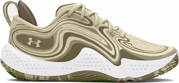 Under Armour Basketballschuhe für Erwachsene Spawn 6 Camo Olive Hellbraun (43)