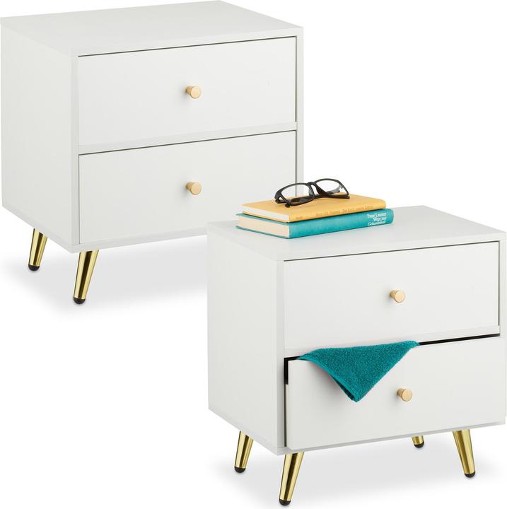 Actual product image Relaxdays Bedside Table (40 x 32.50 x 41.50 cm)