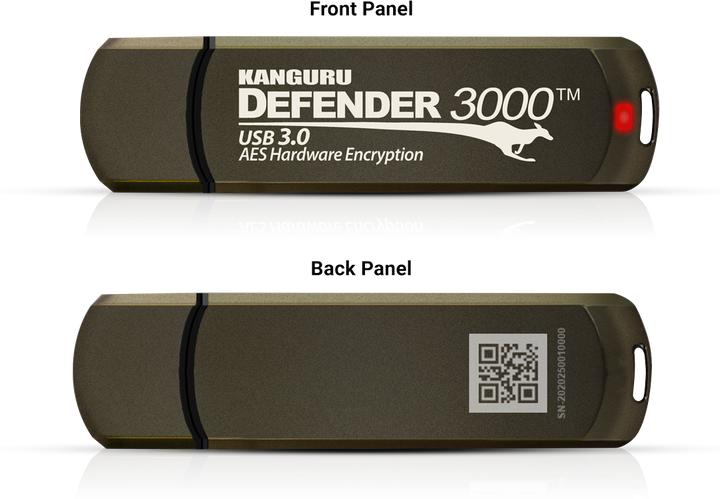 Image du produit iStorage 512GB Kanguru Defender 3000 (512 Go, USB-A)
