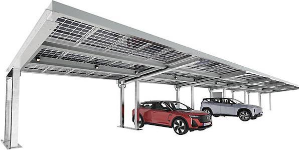 Image du produit kaiserkraft Fahrzeugüberdachung SolarCover mit PV-Modulen mit Schaltschrank