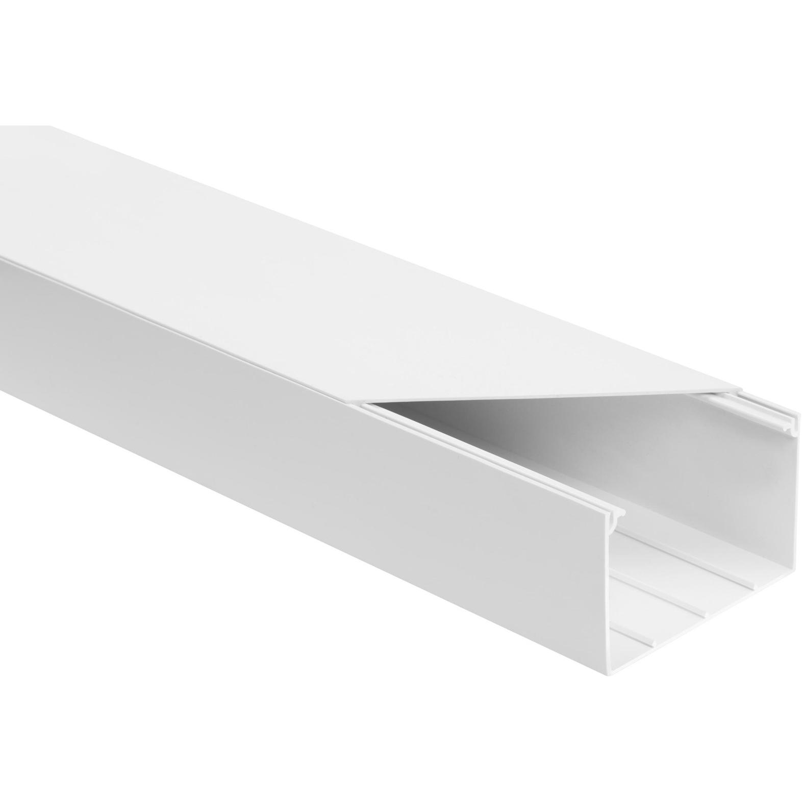 No Name Elektroinstallationsleisten-Set WEISS LS 90x60 2m (PACKUNG A 8 STÜCK) (2000 mm), Kabelschutz + Kabelführung, Wei...
