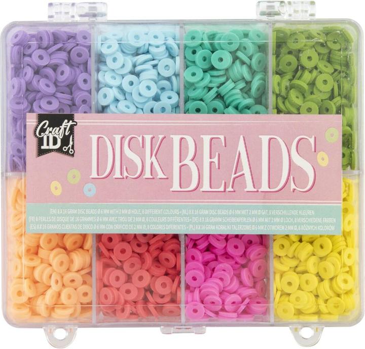 Actual product image Grafix Craft ID - Disc beads 6 mm - 8 colours (CR1401/GE)