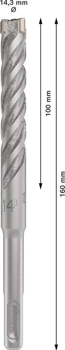 Productafbeelding Bosch Professional Zubehör PRO SDS plus-5X hamerboor, 14,3 x 100 x 160 mm (14,3 millimeter)