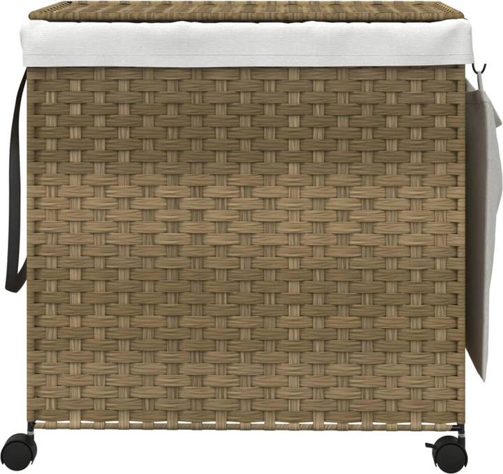 Produktbild vidaXL Wäschekorb mit Rollen 60x35x60,5 cm Rattan,Material