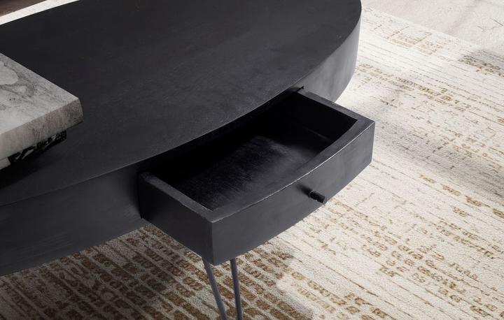 Produktbild FineBuy Couchtisch Sofatisch Massivholz 100 cm Wohnzimmertisch Tisch Schublade