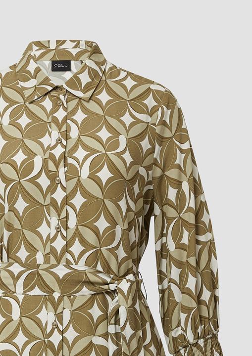 Immagine prodotto S.Oliver Kleid Langes Viskosekleid mit All-over-Print und Bindegürtel (46)