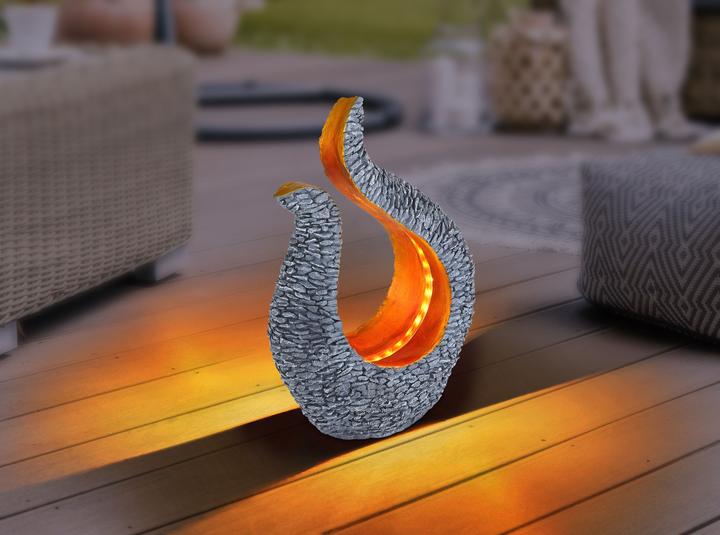 Produktbild Globo Solarleuchte steingrau 28xLED (IP44)