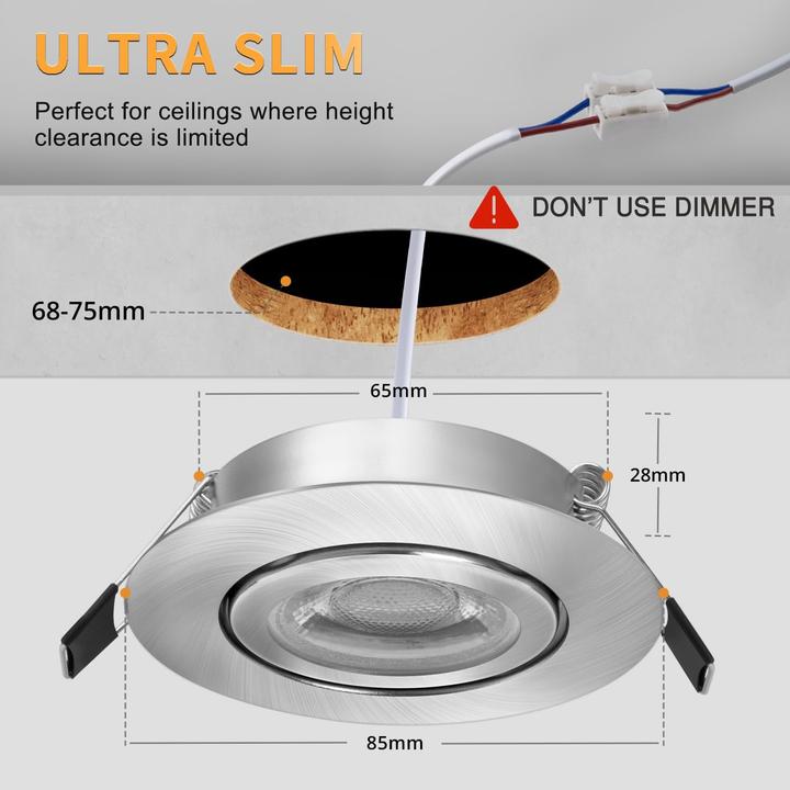 Produktbild Wowatt 10er-Set LED-Einbaustrahler