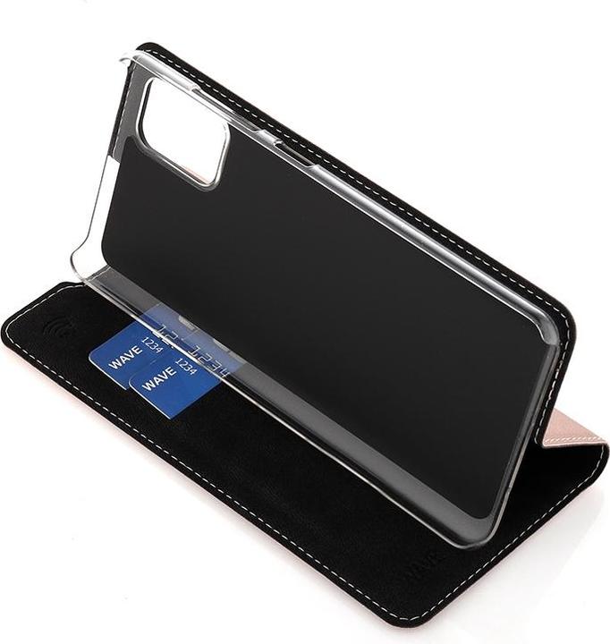 Produktbild Wave BookCase -suojakotelo, Samsung Galaxy A51, ruusukulta (Samsung Galaxy A51)