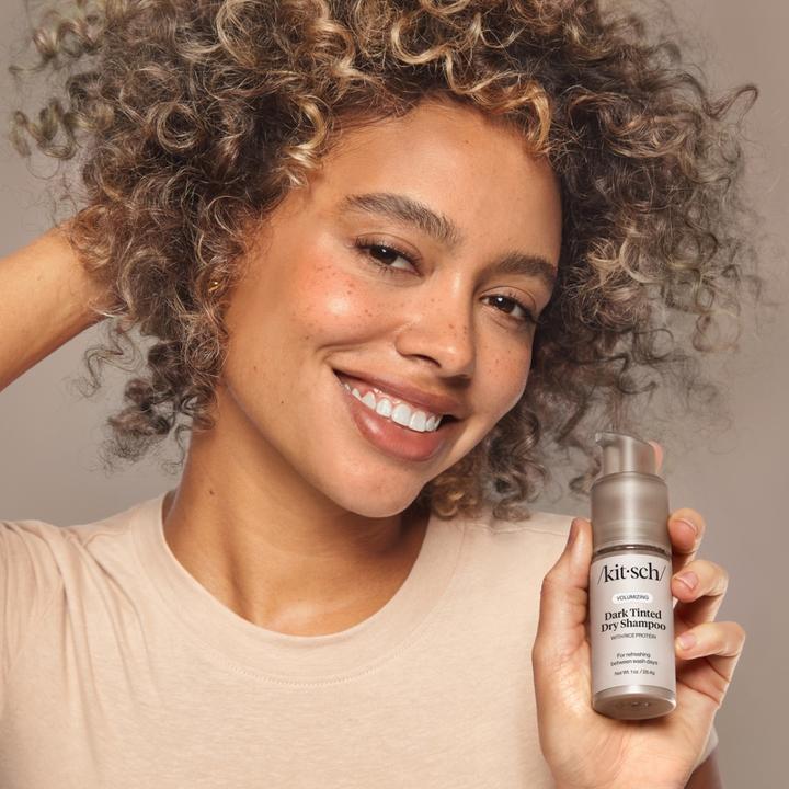 Actual product image Kitsch Volumen Trockenshampoo mit Reisprotein Dunkel (Dry shampoo)