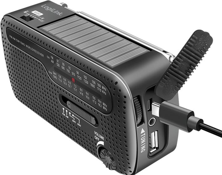 Produktbild LogiLink Dynamo-Handkurbel-Radio (FM, KW, MW)