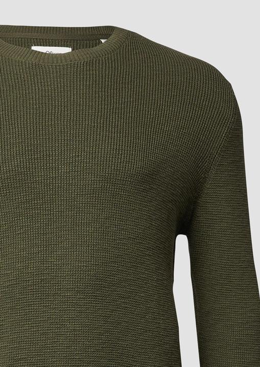 Produktbild s.Oliver Strickpullover Strickpullover mit Crew Neck und Strukturmuster (5XL)