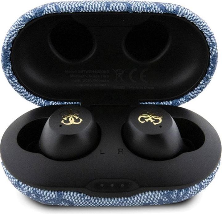 Actual product image Guess słuchawki Bluetooth GUTWSP4EGB TWS + stacja dokująca ENC niebieski/blue 4G Metal (ANC, 5 h, Wireless)