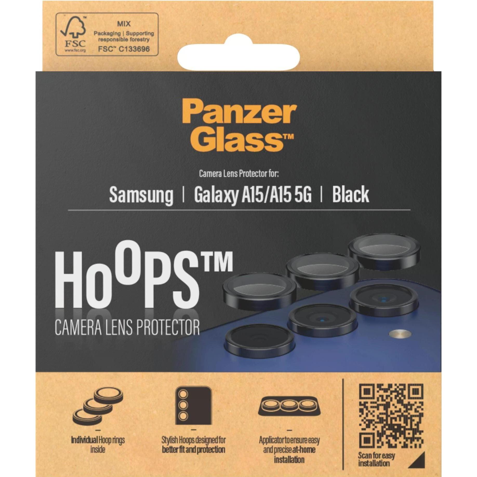 Thumbnail - PanzerGlass Hoops Camera Lens Protector (1 Stück, Samsung Galaxy A15), Smartphone Schutzfolie, Transparent
