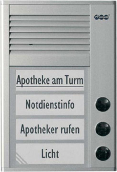 Produktbild Auerswald TFS-Dialog 203 fuer a/b-Nebenstellenanschluss / 3 Klingeltaster / Slim-Line-Gehaeuse / Aluminiump... (Kabelgebunden)