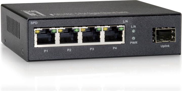 Produktbild LevelOne GEU-0521 Giga Switch 4Port + 1SFP Slot (4 Ports)