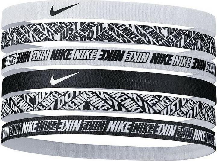Actual product image Nike Opaska do włosów Printed Headbands 6 szt biało czarne (N.000.2545.176)