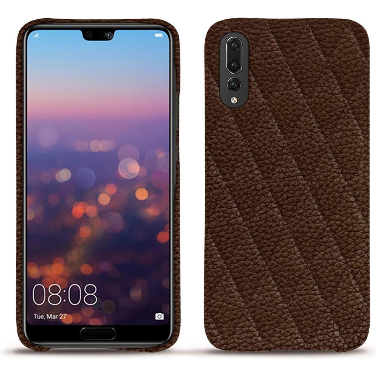 Noreve Lederschutzhülle (Huawei P20 Pro), Smartphone Hülle, Braun