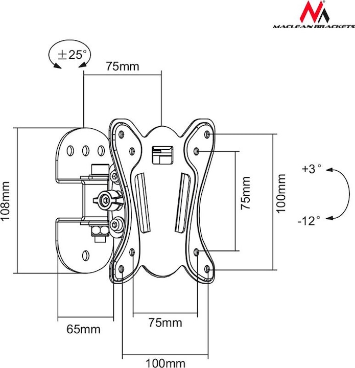 Image du produit Maclean MC-670 (Mur, 27", 20 kg)